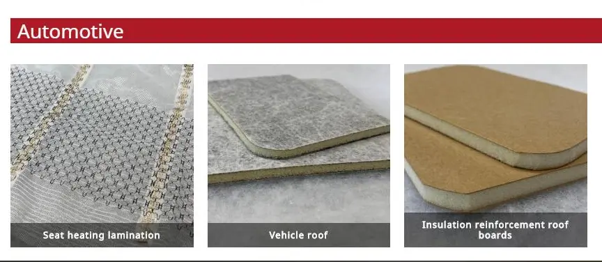 Laminating machine application in car interior